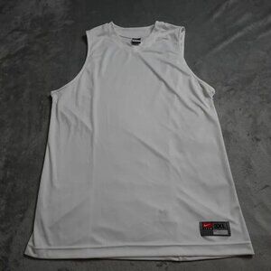Nike Dri Fit Tank Men's 3XL White Sleeveless Crew Neck Pullover Polyester